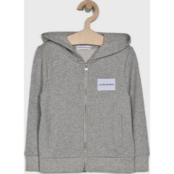 Calvin Klein Jeans - Bluza dziecięca 104-176 cm. Szare bluzy dziewczęce z elastanu. W wyprzedaży za 199,90 zł.