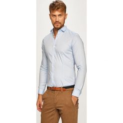 Jack & Jones - Koszula. Białe koszule męskie Premium by Jack&Jones, xl, bez wzorów, z elastanu, eleganckie, z włoskim kołnierzykiem, z długim rękawem. W wyprzedaży za 139,90 zł.