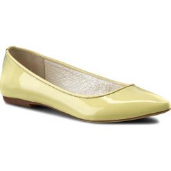Baleriny R.POLAŃSKI - 0727 Limonka Lakier. Żółte baleriny damskie R.Polański, bez wzorów, ze skóry, bez obcasa. W wyprzedaży za 179,00 zł.