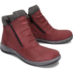 COMFORTABEL 991245-41 burgund, botki damskie. Czerwone botki damskie Comfortabel, bez obcasa, bez zapięcia. Za 339,90 zł.