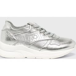 Liu Jo - Buty. Szare buty sportowe damskie Liu Jo, bez wzorów, ze skóry, sportowe. Za 699,90 zł.