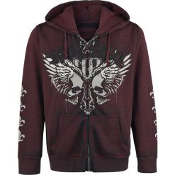 Bluzy męskie: Rock Rebel by EMP Mask Of Sanity Bluza z kapturem rozpinana bordowy
