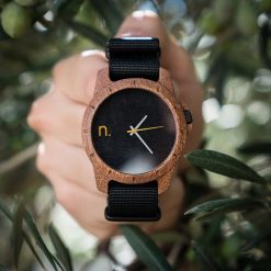 Drewniany zegarek męski SPORT 45 mm sapele n075. Szare zegarki męskie marki Pakamera. Za 374,00 zł.