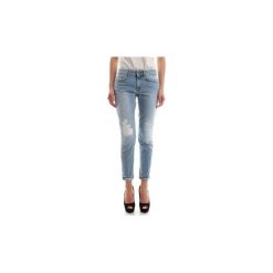 Jeansy slim fit Dondup MONROE P692 DS187D R13T. Niebieskie jeansy damskie Dondup, bez wzorów, z jeansu. Za 385,61 zł.