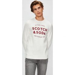 Scotch & Soda - Bluza. Białe bluzy męskie Scotch & Soda, xl, z nadrukiem, z bawełny, z okrągłym kołnierzem, bez rękawów, bez kaptura. W wyprzedaży za 239,90 zł.