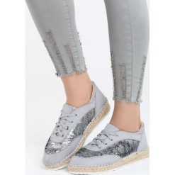 Szare Espadryle Jery. Szare espadryle damskie Born2be, bez wzorów, bez obcasa, na płaskiej podeszwie. Za 39,99 zł.
