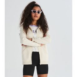 Bluza z kapturem - Kremowy. Białe bluzy damskie Sinsay, s, bez wzorów, bez rękawów, z kapturem. Za 39,99 zł.