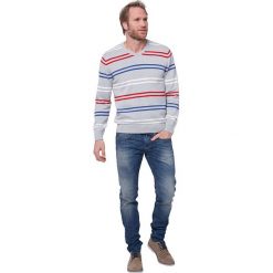 Swetry klasyczne męskie: Sweter „Calgary” w kolorze szarym