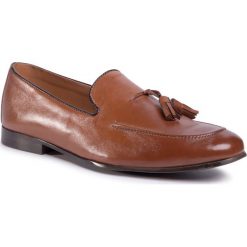 Półbuty GINO ROSSI - MMU488-ASTER-04 Brown. Pomarańczowe buty wizytowe męskie Gino Rossi, bez wzorów, ze skóry, wizytowe, bez zapięcia. W wyprzedaży za 189,99 zł.