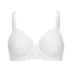 Cellbes Biustonosz z fiszbinami Vicky złamana biel female biały 75D. Białe biustonosze sportowe damskie Cellbes, w koronkowe wzory, z koronki. Za 89,00 zł.