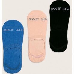 Pepe Jeans - Stopki Una (3-pack). Białe skarpetki damskie Pepe Jeans, z nadrukiem, z elastanu. Za 69,90 zł.