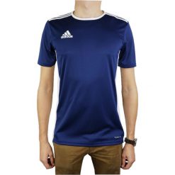 Adidas Entrada 18 JSY CF1036 t-shirt męskie granatowe M. T-shirty męskie Adidas, m, bez wzorów, z poliesteru, sportowe, bez kołnierzyka. W wyprzedaży za 59,99 zł.