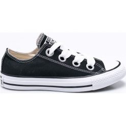 Converse - Tenisówki. Czarne trampki i tenisówki damskie marki Converse, bez wzorów, z materiału, na sznurówki. W wyprzedaży za 239,90 zł.