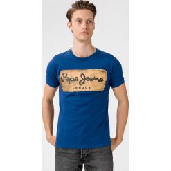 Pepe Jeans Charing Koszulka Niebieski. Niebieskie podkoszulki męskie Pepe Jeans, m, z nadrukiem, z bawełny, bez kołnierzyka, z krótkim rękawem, krótkie. Za 128,95 zł.