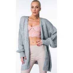 Sweter niezapinany oversize szary MISC8895. Szare kardigany damskie Fasardi. Za 149,00 zł.