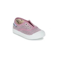 Buty Dziecko Victoria INGLESA LUREX ELASTICO. Różowe trampki dziewczęce Victoria, bez wzorów, bez zapięcia. Za 111,20 zł.
