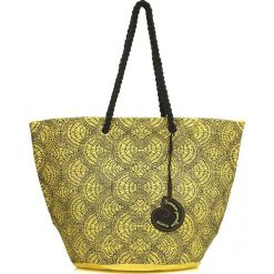 Torebki klasyczne damskie: Torebka w kolorze czarno-żółtym – (S)53 x (W)34 x (G)30 cm