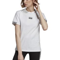 ADIDAS TEE > ED5844. Koszulki damskie Adidas, bez wzorów, z bawełny, sportowe, z kontrastowym kołnierzykiem, bez rękawów. Za 109,99 zł.