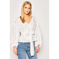 Bluzka MICHAEL Michael Kors Poplin Blouse 0000207148215. Białe bluzki damskie MICHAEL Michael Kors, l, bez wzorów, z bawełny, bez kołnierzyka, bez rękawów. Za 699,00 zł.