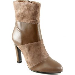 Botki damskie: Botki w kolorze khaki