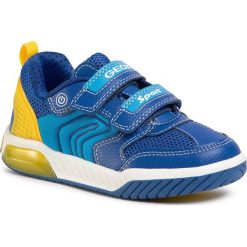 Sneakersy GEOX - J Inek B. D J949CD 0FE14 C0797 D Royal/Yellow. Niebieskie trampki chłopięce Geox, bez wzorów, ze skóry ekologicznej, na rzepy. W wyprzedaży za 249,00 zł.