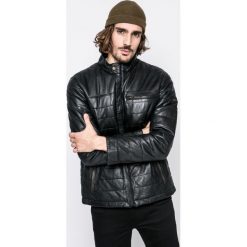 Camel Active - Kurtka skórzana. Czarne płaszcze przejściowe męskie Camel Active, m, bez wzorów, z bawełny, krótkie, bez kaptura. W wyprzedaży za 749,90 zł.