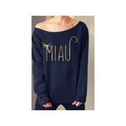 Miau czarna max z. Czarne bluzy damskie marki One mug a day, s, z nadrukiem, z bawełny, bez rękawów, bez kaptura. Za 139,00 zł.