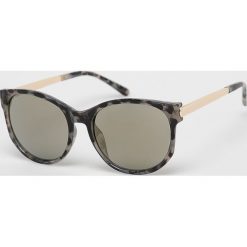 Answear - Okulary. Szare okulary przeciwsłoneczne damskie ANSWEAR, owalne. W wyprzedaży za 39,90 zł.