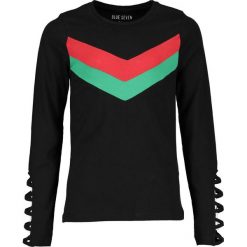 Blue Seven - Longsleeve dziecięcy 140-176 cm. Czarne bluzki dziewczęce z elastanu, z okrągłym kołnierzem, długie. W wyprzedaży za 49,90 zł.