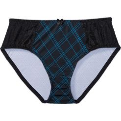 Figi maxi bonprix czarno-niebieski oceaniczny. Czarne majtki damskie bonprix, z nadrukiem, z koronki. Za 34,99 zł.