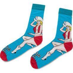 Skarpety Wysokie Unisex CUP OF SOX - Texas Doll A Niebieski. Niebieskie skarpetki damskie marki Cup of sox, bez wzorów, z elastanu. Za 24,00 zł.