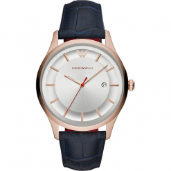 Zegarek EMPORIO ARMANI - Lambda AR11131 Blue/Rose Gold. Niebieskie zegarki męskie Emporio Armani. Za 1059,00 zł.