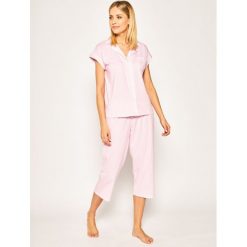Piżama Lauren Ralph Lauren ILN91788. Różowe piżamy damskie Lauren Ralph Lauren, s, bez wzorów, z bawełny, bez rękawów. W wyprzedaży za 319,00 zł.