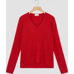 Sweter w kolorze czerwonym. Czerwone swetry damskie Rodier, bez wzorów, z wełny, klasyczne, bez rękawów, bez kaptura. W wyprzedaży za 169,95 zł.