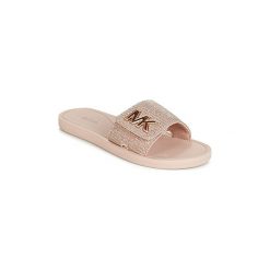 Klapki MICHAEL Michael Kors MK SLIDE. Różowe klapki damskie MICHAEL Michael Kors, bez wzorów, bez obcasa. Za 289,00 zł.