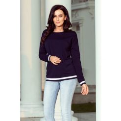 Sportowa bluze ze ściągaczem sf-222. Niebieskie kardigany damskie marki SaF, na co dzień, xl, z żakardem, z asymetrycznym kołnierzem, dopasowane. Za 109,00 zł.