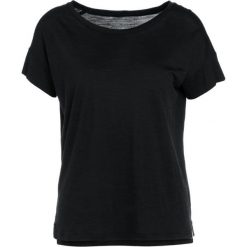 Icebreaker ARIA Tshirt basic black. Czarne topy sportowe damskie marki Icebreaker, l, z wełny. Za 239,00 zł.