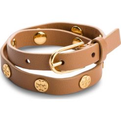 Bransoletka TORY BURCH - Double Wrap Logo Stud Bracelet 11165816 Aged Vachetta/Tory Gold 238. Brązowe bransoletki damskie na nogę Tory Burch. W wyprzedaży za 449,00 zł.