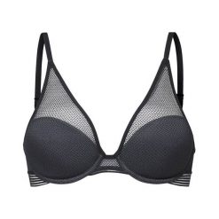 Triumph Biustonosz z fiszbinami Infinite Sensation czarny female czarny 80E. Czarne biustonosze sportowe damskie Triumph, s, w paski, z gumy, trekkingowe. Za 149,00 zł.