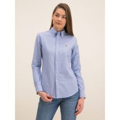 Koszula Polo Ralph Lauren Washed Oxford 211743355. Niebieskie koszulki damskie polo Polo Ralph Lauren, xs, bez wzorów, polo, bez rękawów. Za 429,00 zł.