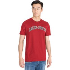 Jack & Jones Blu. Koszulka Czerwony. Czerwone podkoszulki męskie xl, z nadrukiem, z bawełny, krótkie. Za 64,95 zł.