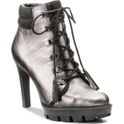 Botki CARINII - B4034 K45-360-PSK-A14. Szare buty zimowe damskie marki Carinii, z materiału, na obcasie. W wyprzedaży za 299,00 zł.