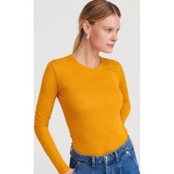 Koszulka z długim rękawem - Brązowy. Pomarańczowe koszulki damskie Reserved, xl. W wyprzedaży za 19,99 zł.