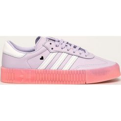 Adidas Originals - Buty skórzane Sambarose W. Fioletowe buty sportowe damskie adidas Originals, bez wzorów, ze skóry, sportowe. Za 399,90 zł.