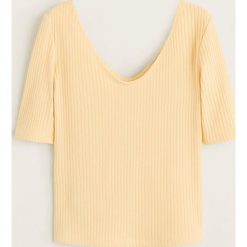 Mango - Top Comi. Białe bluzki damskie marki Mango, s, bez wzorów, z elastanu, casualowe, z okrągłym kołnierzem, bez rękawów. Za 69,90 zł.