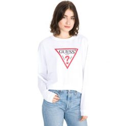 Guess Bluza Biały. Białe bluzy damskie Guess, s, z nadrukiem, z bawełny. Za 245,95 zł.