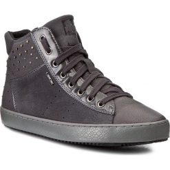 Sneakersy GEOX - J Kalispera G. E J744GE 022AU C9002 D Dk Grey. Szare buty sportowe chłopięce marki Geox, ze skóry ekologicznej, za kostkę, na sznurówki. W wyprzedaży za 219,00 zł.