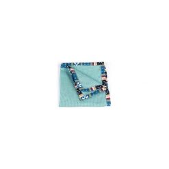 POSZETKA LNIANA AQUAMARINE LINEN. Zielone poszetki męskie marki R3s men's accessories, bez wzorów, ze lnu. Za 44,00 zł.