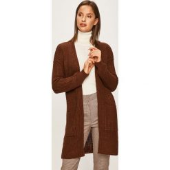 Answear - Kardigan. Pomarańczowe swetry damskie ANSWEAR, s, bez wzorów, z dzianiny, bez rękawów, bez kaptura. W wyprzedaży za 59,90 zł.