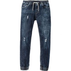 Spodnie męskie: Dżinsy ze stretchem i gumką w talii Slim Fit Straight bonprix ciemnoniebieski